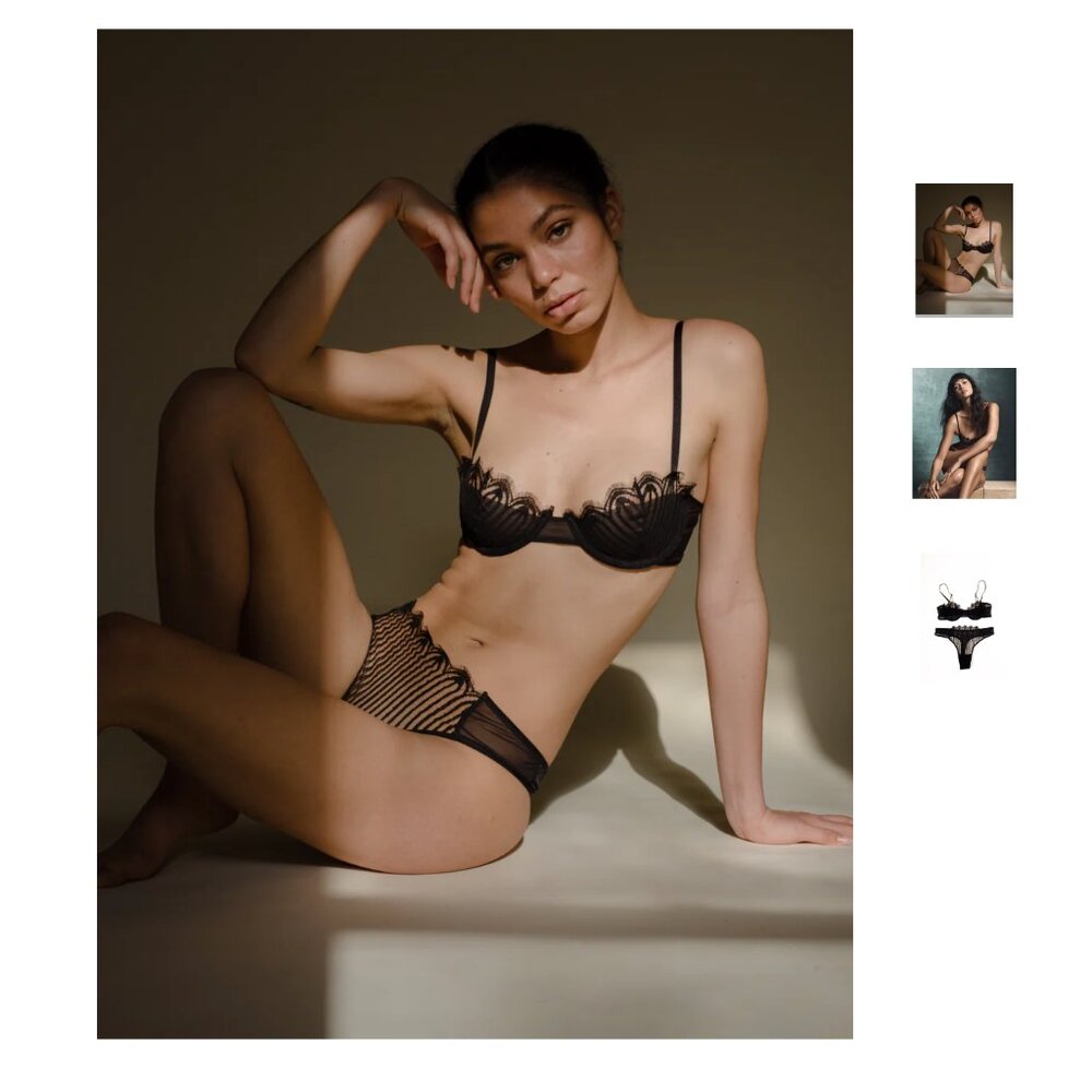 Taryn Winters . Camille Demi Bra in Nuit Black . 32B